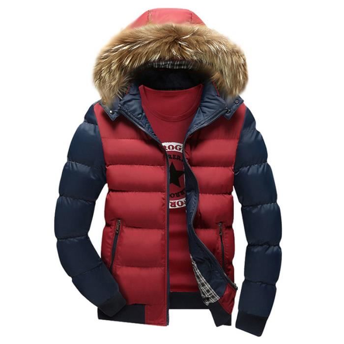 Hiver Capuche Legere Homme Et Parka Zippée Couche Fourrure Avec Automne Mode Épaisse RzwqT