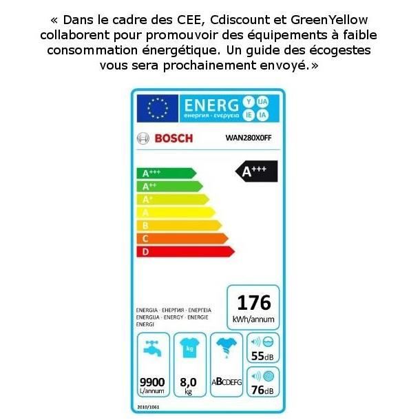  WAN280X0FF Lave linge frontal - 8 kg - 1400 tr3