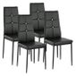À Manger Haut 4 Chaises Noir Avec De Salle Lot Dossier v0wnyNm8O