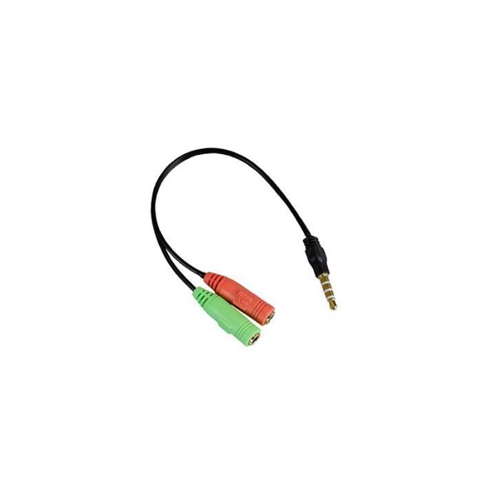 APM 422022 Adaptateur Jack 3.5 mm Mâle / Micro Et Casque Femelle