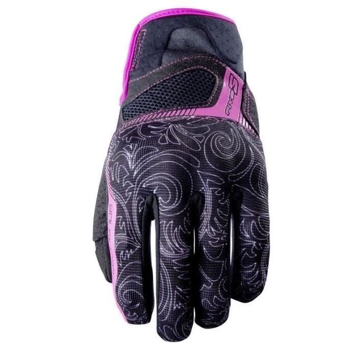 FIVE Gants moto RS3 replica - Noir et rose