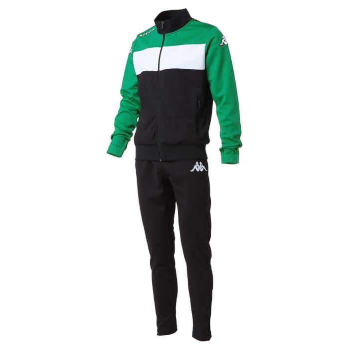 KAPPA Survêtement Manarola - Homme - Noir, Blanc et Vert