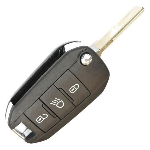 CLE PLIP CITROEN C3 DS3 C1 C2 C3 C4 C5 2 Boutons LAME RAINUREE COQUE