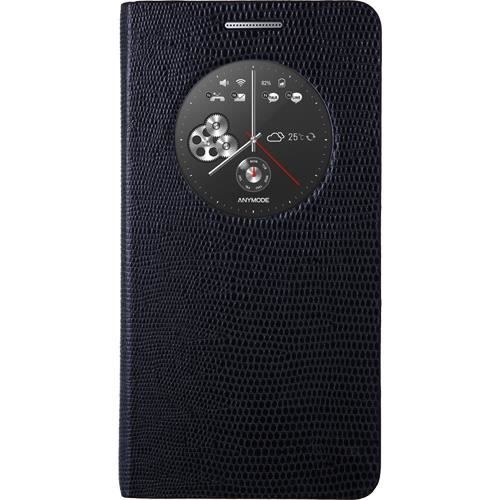ANYMODE Etui à rabat à zone transparente pour Samsung Galaxy A5 - Noir