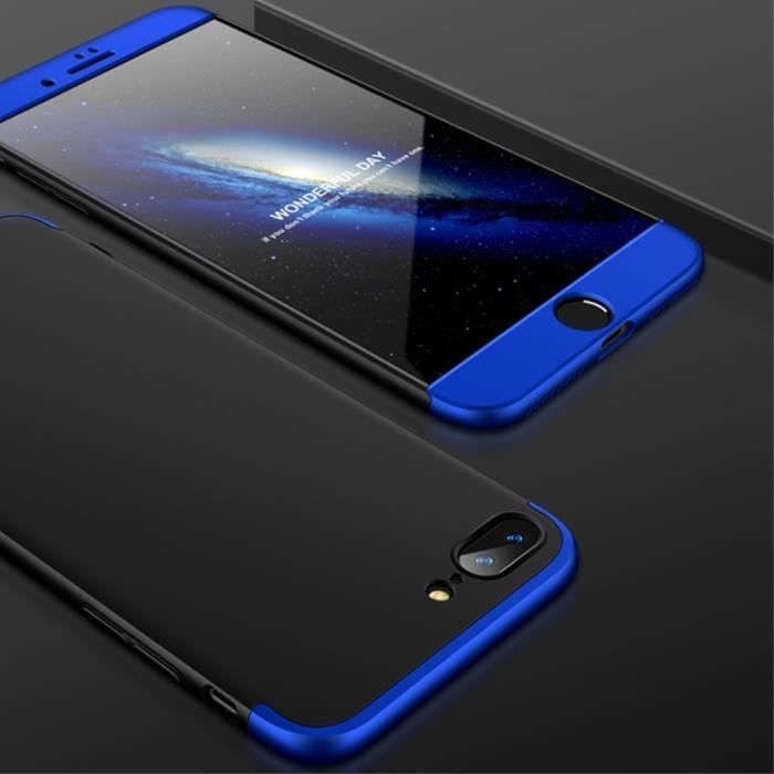 coque iphone 8 plus bleu mat