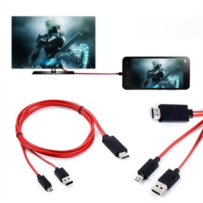 Cable Pour Relier Telephone A Tele Cable hdmi telephone samsung tv - Achat / Vente Cable hdmi telephone