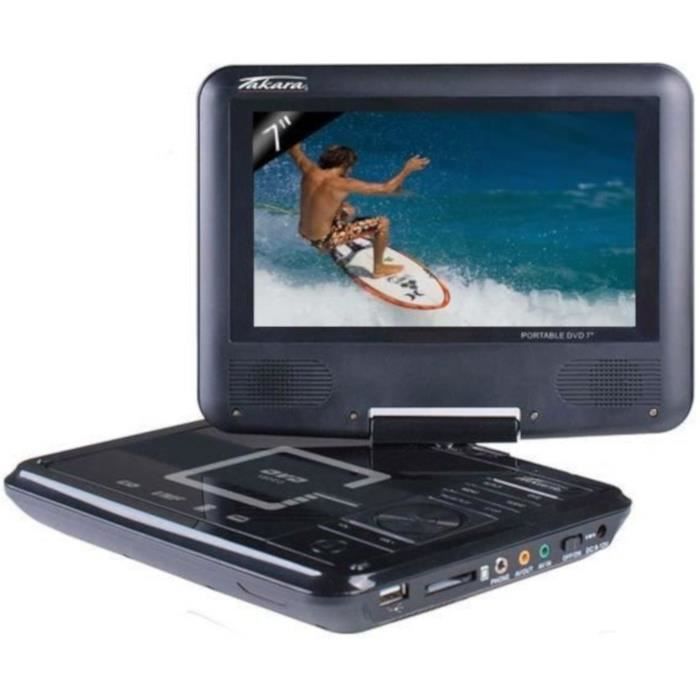TAKAVR122B Lecteur DVD portable - Écran rotatif 7\