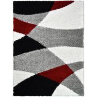TAPIS NORA Tapis de salon shaggy - 160 x 230 cm - Rouge TAPIS NORA Tapis de salon shaggy - 160 x 230 cm - Rouge