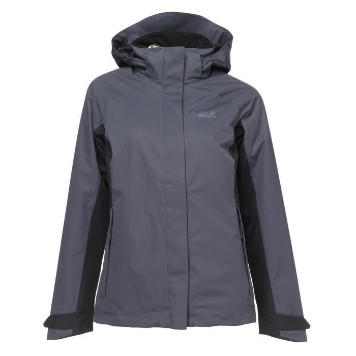 JACK WOLFSKIN Veste Iceland Voyage 3In1 Ebony Femme