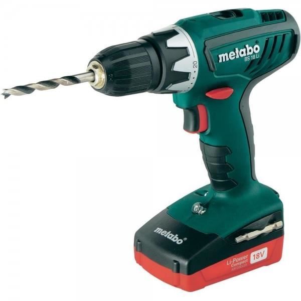 METABO Perceuse-visseuse BS 18 - 18 V - Li 2 x 2.0 Ah