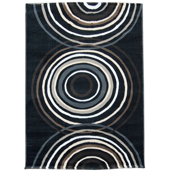 Tapis rectangulaire 160x230   Finition  Mecanique   Coloris  Gris et