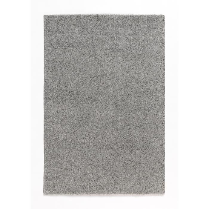 tapis shaggy gris