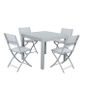 Pliantes Table Jardin 90 Aluminium Gris Extensible 180cm4 Chaises De Textilène Bora LUzpMqSjVG