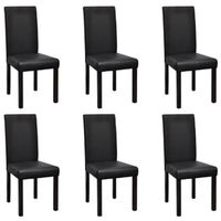 CHAISE 6pcs Chaises de salle à Manger en cuir synthétique CHAISE 6pcs Chaises de salle à Manger en cuir synthétique