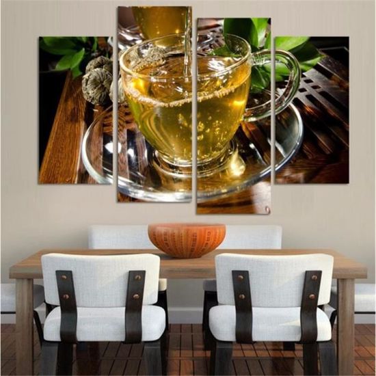 Haute Qualité Toile Art Cuisine Peinture Grand Mur Thé Pour Salon