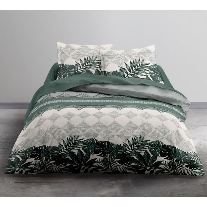 TODAY Parure de couette Enjoy Moki - 1 housse de couette et 2 taies d'oreiller - 100% coton - 220 x 240 cm