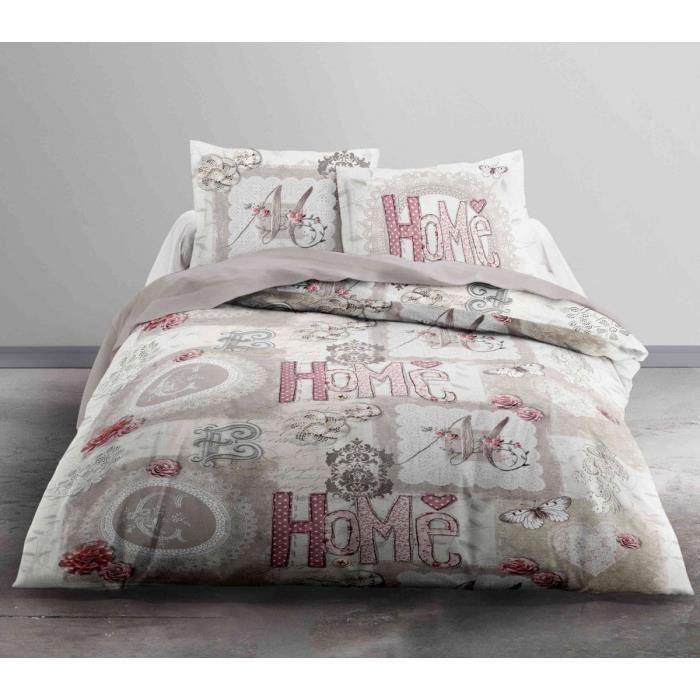TODAY Parure de couette ENJOY HOME HEART - 1 housse de couette 220x240 cm + 2 taies 63x63 cm