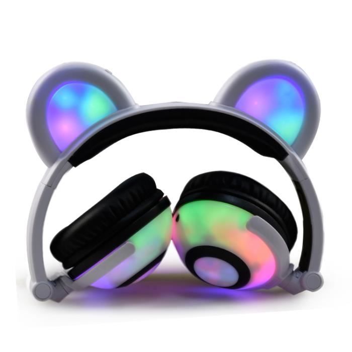Oreilles Dours Casque Enfant Lumièrecasque Filaire Fillegarçon