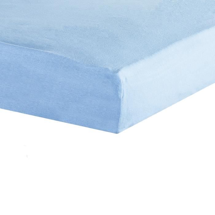 TROIS KILOS SEPT Drap housse - 60x120 cm - Ciel