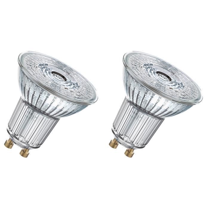 OSRAM Lot de 2 Ampoules spot LED PAR16 GU10 2,6 W équivalent à 35 W blanc chaud