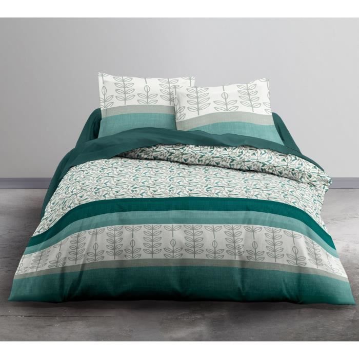 TODAY Parure de couette Enjoy Fresh - 1 housse de couette et 2 taies d'oreiller - 100% coton - 220 x 240 cm
