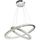 Lustre - suspension ronde double cercle 60x140 cm