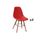 LOT DE 4 CHAISES SCANDINAVES RETRO ROUGE
