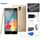 TEENO 6.0" HD écran Smartphone 4G Débloqué Or(Andr