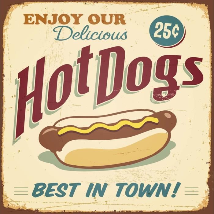 Affiche papier - Hot Dogs - Braun Studio - 30x30 cm