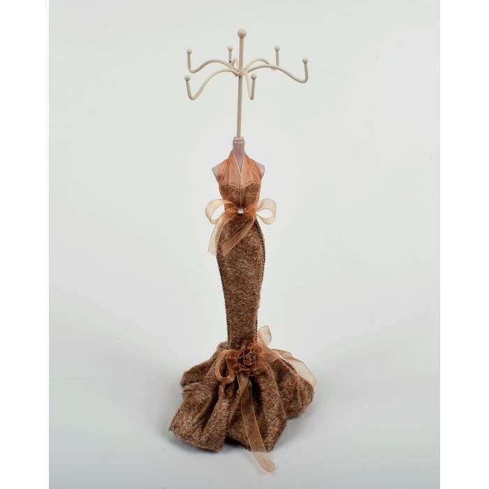 Porte bijoux Mannequin- H 39 cm - Marron