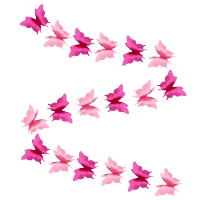 Style vintage joli papillon bunting garland papillon 3m bannière décoration