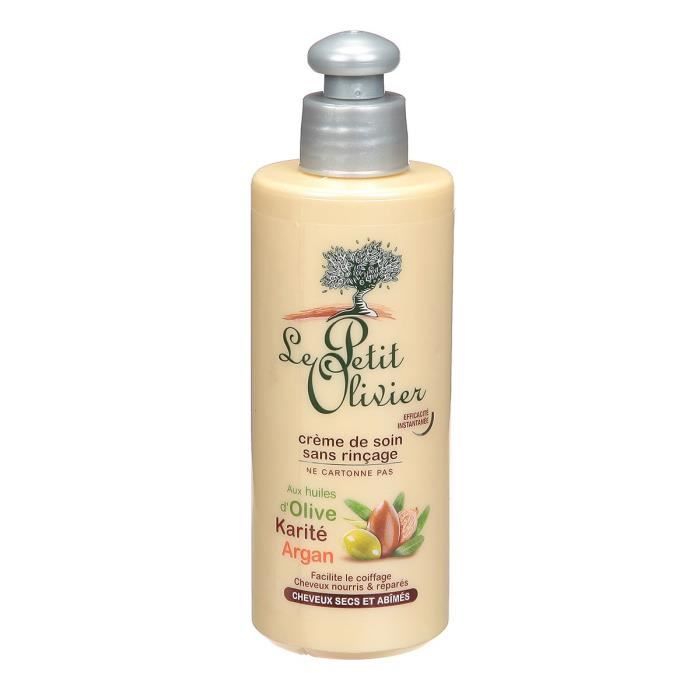 le petit olivier crème de soin cheveux secs - huile d'olive, beurre