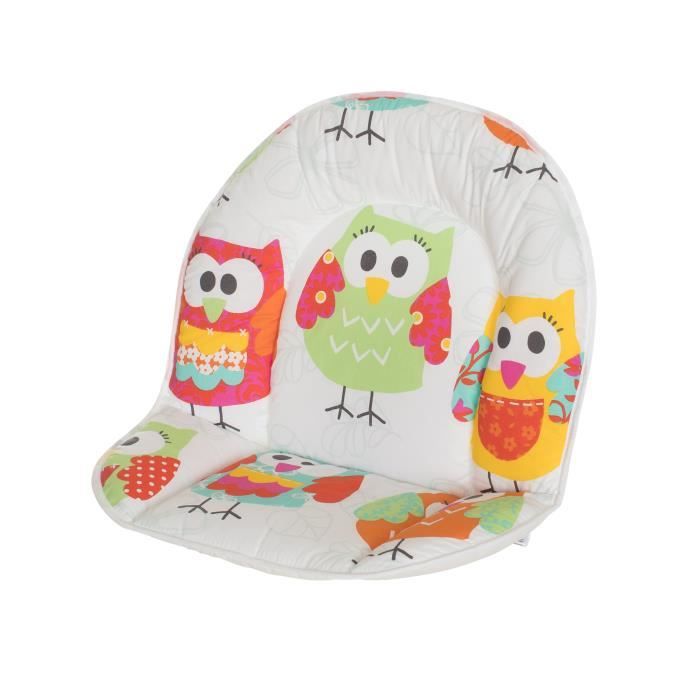GEUTHER Coussin de Chaise Haute Tissu Matelassé Thème Chouette