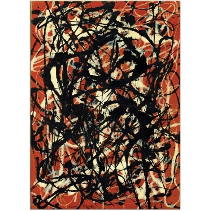 POLLOCK Free Form Achat Vente Tableau Toile Soldes D t Cdiscount