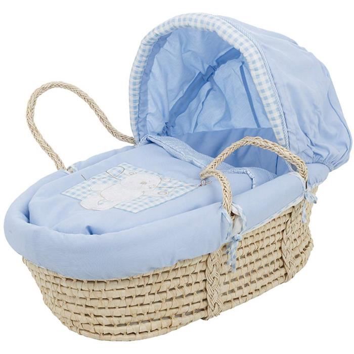 Ensemble Couffin Clair De Lune - Housse Gaufrée Crème Pour Panier Bébé