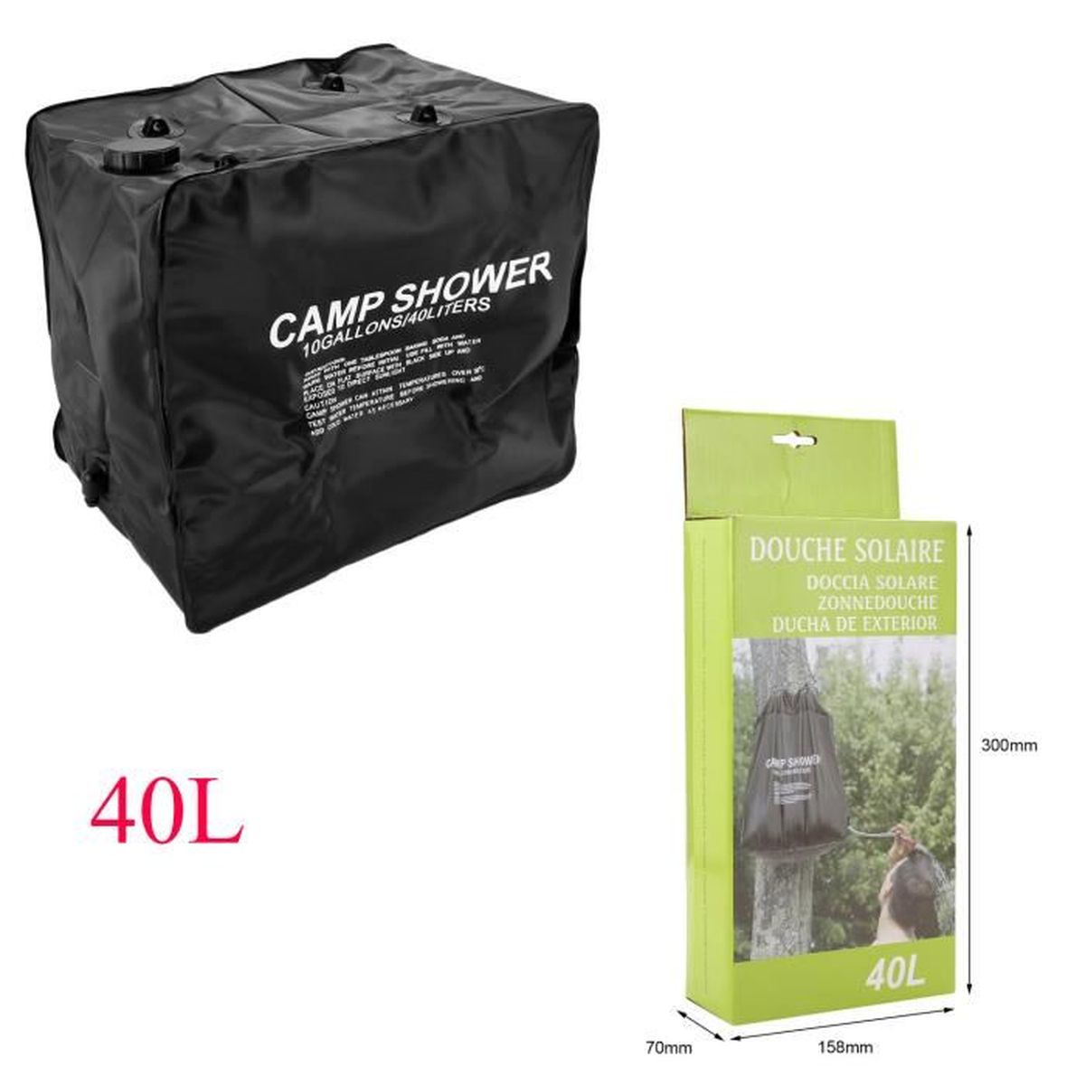 Ou Solaire Autre Pour 40l Sac Douche De Camping qx8vzYw