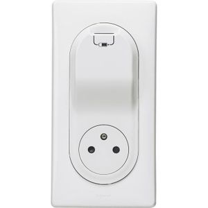 LEGRAND Celiane Prise de courant avec terre affleurante avec 1 prise USB ? encastrer blanc