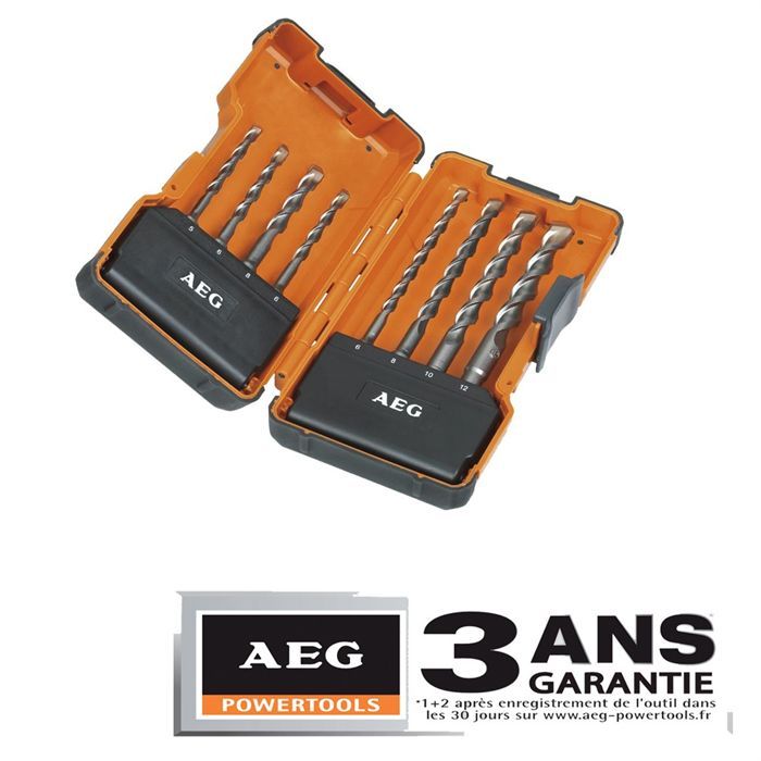 Coffret 8 forets AEG   Achat / Vente CISEAUX   CUTTER   SCIE Coffret 8