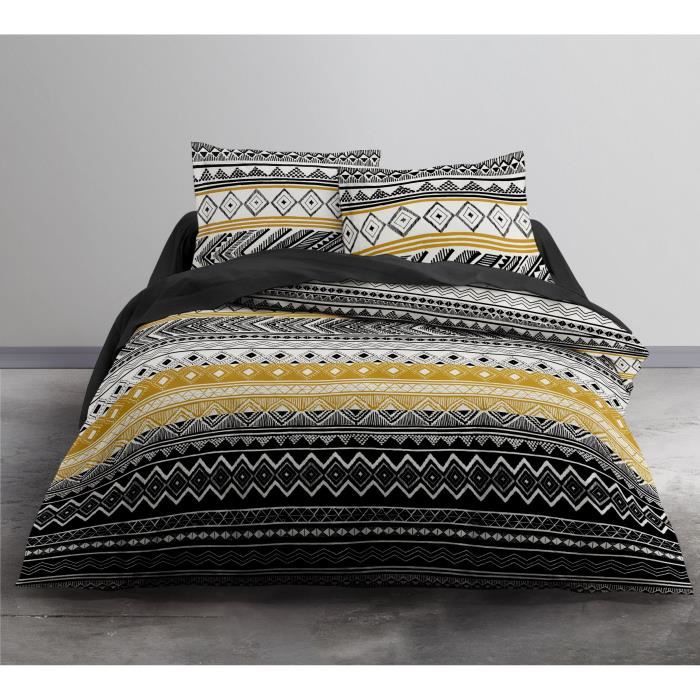 TODAY Parure de couette Enjoy Congo - 1 housse de couette et 2 taies d'oreiller - 100% coton - 220 x 240 cm