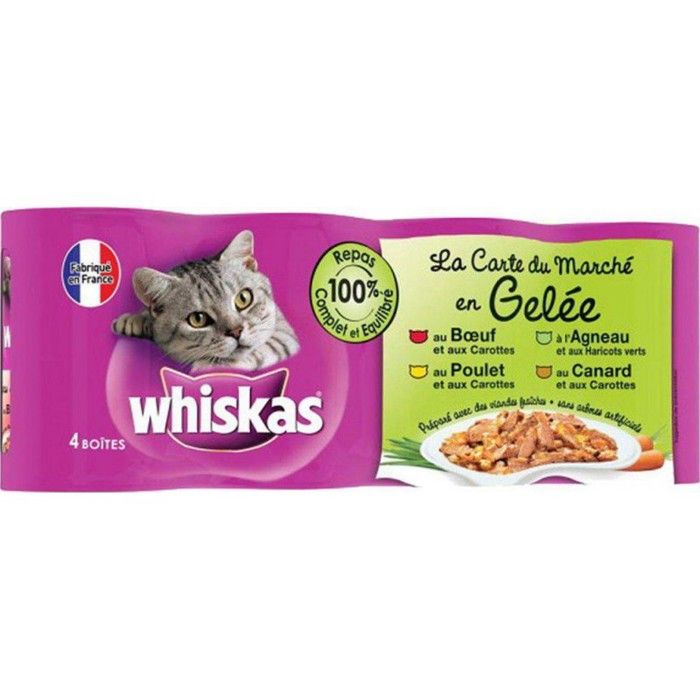 WHISKAS Pâtée - Pour chat - 4 boites de 390G