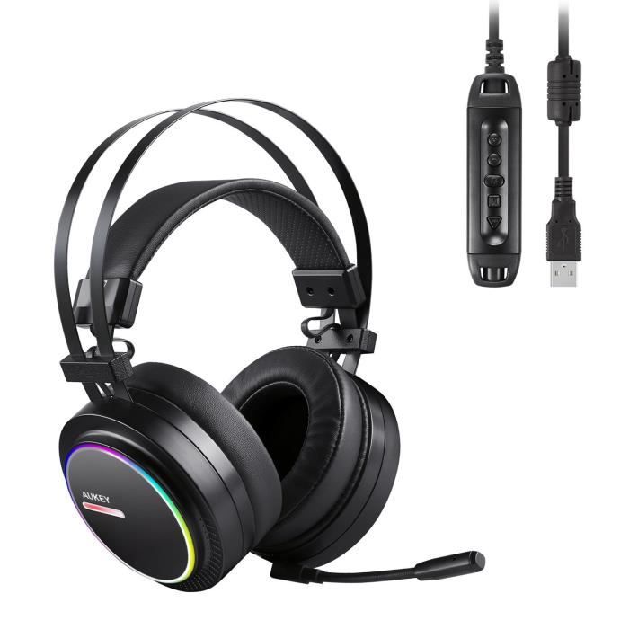 Aukey Casque Gamer Avec Son Surround 71 Virtuel Casque Ps4 Gaming