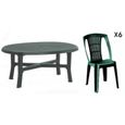 table ovale verte 6 chaises jardin plastique vert empilables achat vente salon de jardin table ovale verte 6 chais cdiscount - Chaise Table Jardin table ovale verte 6 chaises jardin plastique vert empilables achat vente salon de jardin table ovale verte 6 chais cdiscount - Chaise Table Jardin