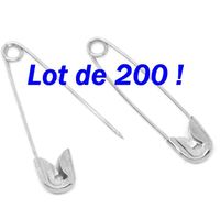 EPINGLE 200 épingle à nourrice de sureté 31 mm argenté scr EPINGLE 200 épingle à nourrice de sureté 31 mm argenté scr