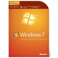 SYSTÈME D'EXPLOITATION Windows 7 Edition Familiale Premium Pack 3 licence SYSTÈME D'EXPLOITATION Windows 7 Edition Familiale Premium Pack 3 licence