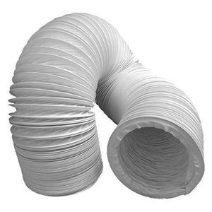 /ø125mm*5m, Blanc Climatisation Tuyau dEvacuation S/èche-linge HG POWER Gaine de ventilation Flexible en PVC pour Extracteur dAir