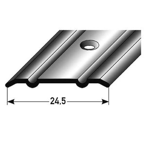 Aluminium anodis/é Profil/é de bordure // Seuil darr/êt pour le stratifi/é // parquet for/é 21 mm de large 2-pi/èces 3 x 1 m 3 m/ètres 7-15 mm de haut couleur: argent