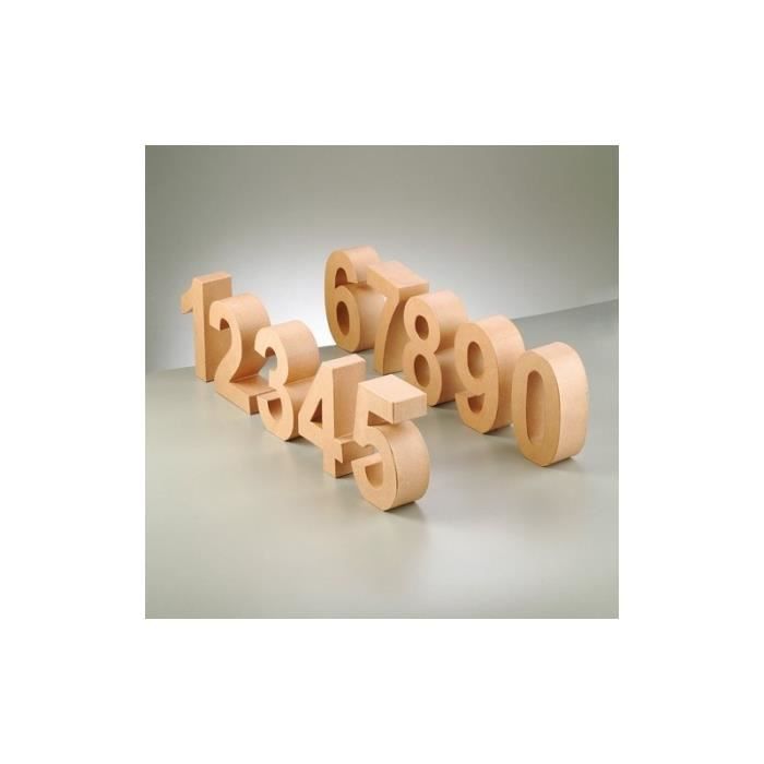 10 Cm Chiffre En Papier Mache Chiffre 3d En Carton De 0 A 9 Au Choix Papier Mache Cuisine Maison Agri Khoramdareh Ir