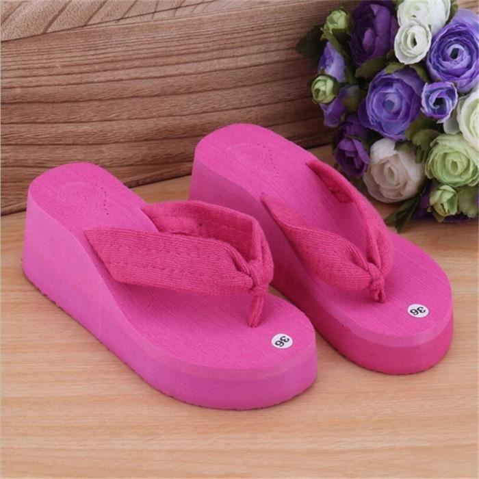 noir jaune Antidérapant Tongs rose Hauts Poids Confortable Talons Sandales Femmes Femme Blanc Tongue Plus Nouvelle Arrivee Léger Taille Pantoufles w0UxRxqp