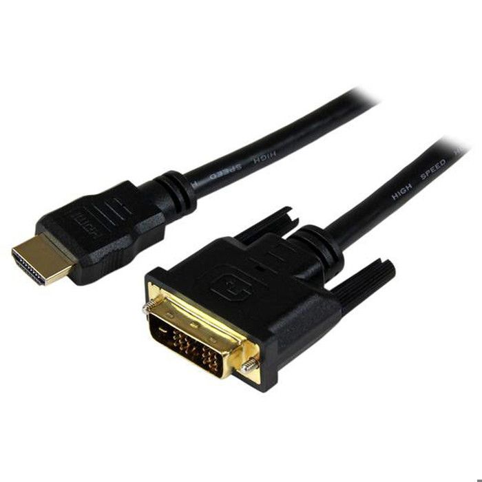 STARTECH Câble HDMI vers DVI de 1,5 m - Cordon HDMI vers DVI-D - M/M - Noir - Plaqués or