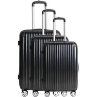 SET DE VALISES Set de 3 Valises Trolley Rigides - Avec Serrure à SET DE VALISES Set de 3 Valises Trolley Rigides - Avec Serrure à